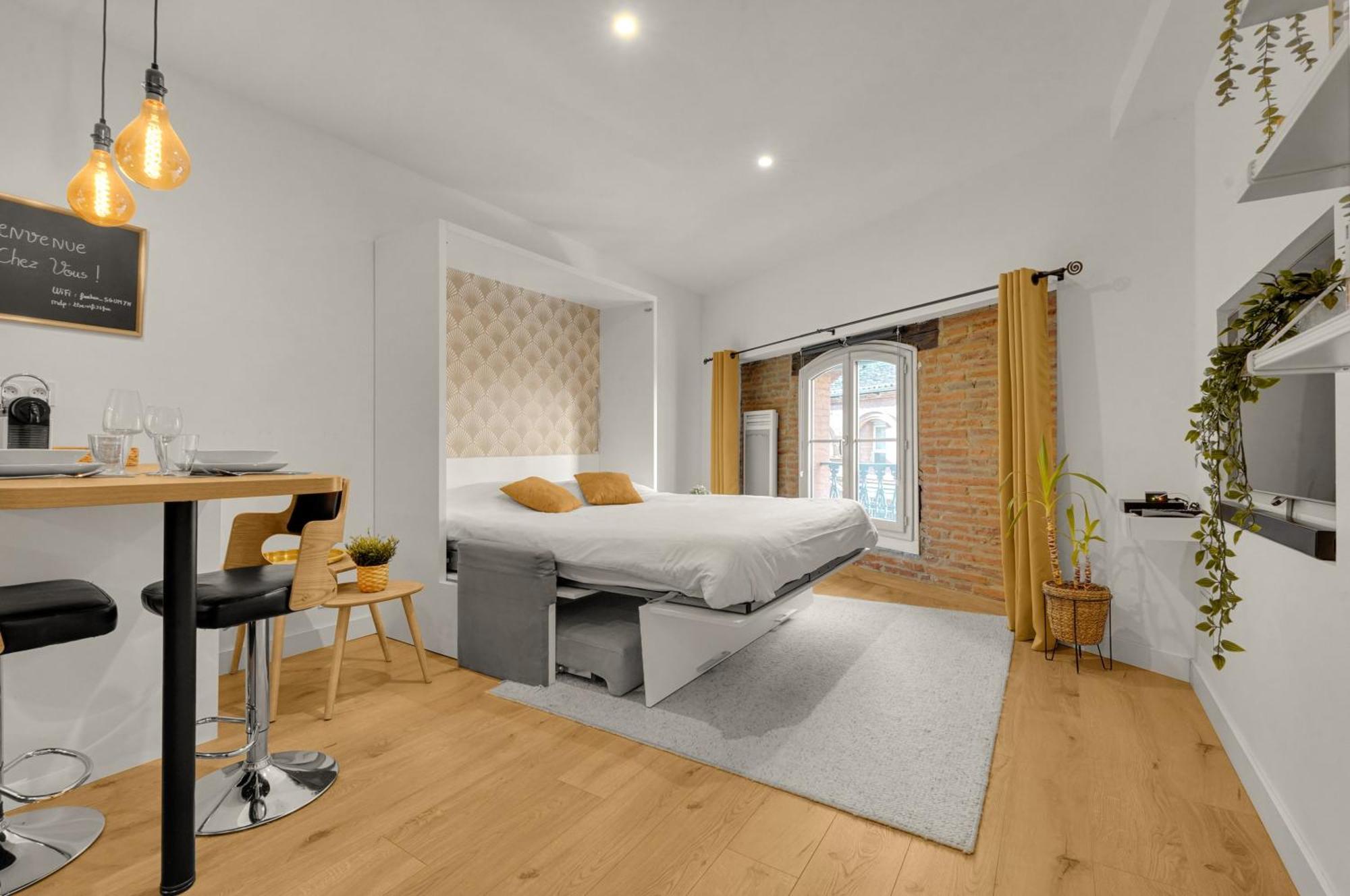 Le Floral - Cosy Studio Climatise Avec Parking Prive Et Netflix ตูลูส ภายนอก รูปภาพ